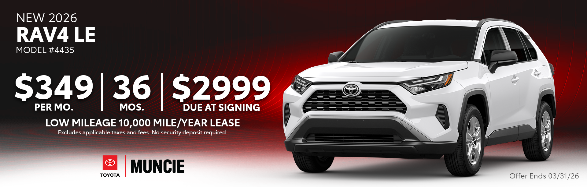 New 2026 RAV4 LE Lease