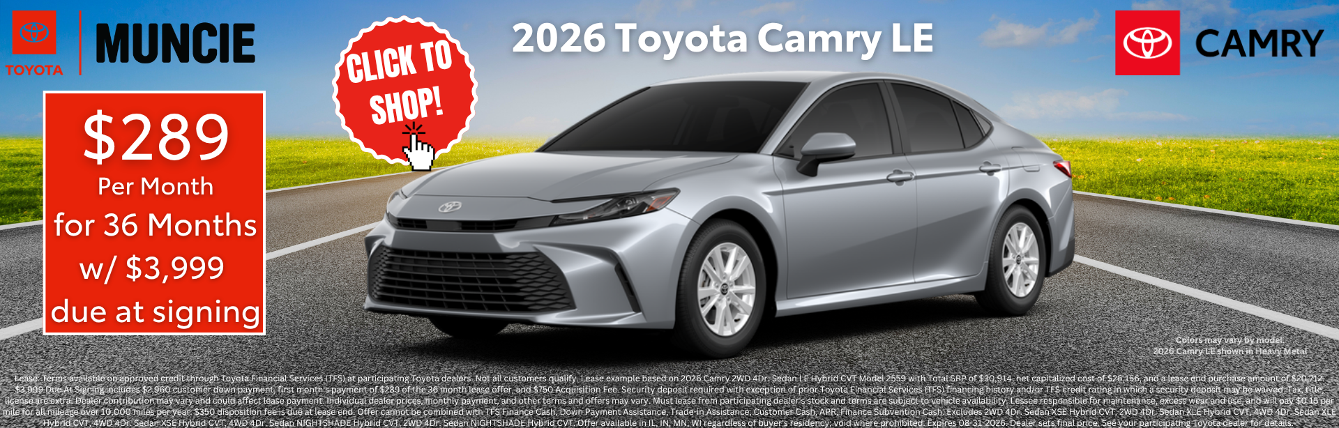 The New Camry at Toyota of Muncie